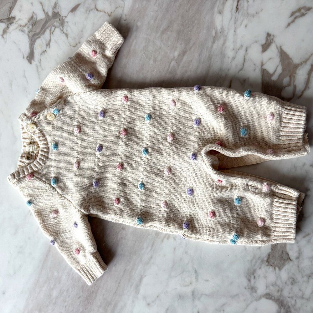 Monica and Andy Pom Pom Sweater Romper